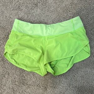 Women's Lime Green Athletic Shorts